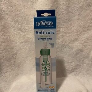 Green Anti-Colic Bottle to Sippy Starter Kit